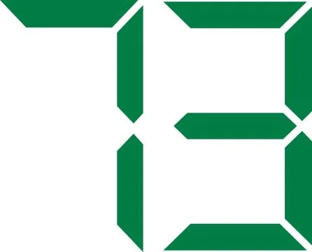Seventy-three digital number 73 Illustrazione stock