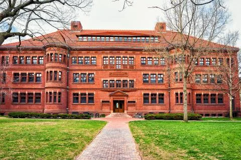 Sever Hall in Harvard Yard MA America Stock Photos