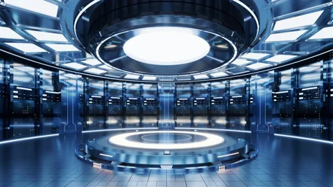 Sever racks and data center, big data and cloud computing concept, 3d rende.. Stock Footage 232868648