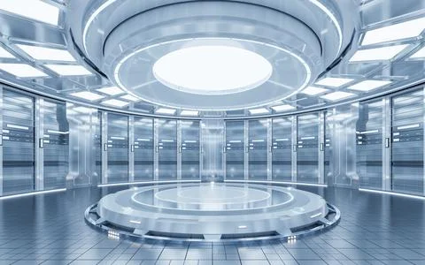 Sever racks and data center, big data and cloud computing concept, 3d rende.. Stock Illustration