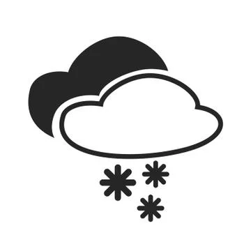 Sever thunder with snow. Heavy sleet shower Stock Illustration