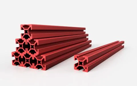 Several aluminum profile Stock Illustration