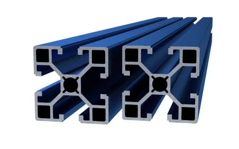 Several aluminum profile Stock Illustration