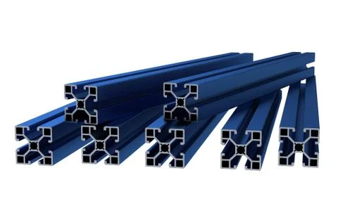 Several aluminum profile Stock Illustration