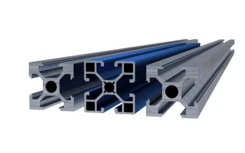 Several aluminum profile Stock Illustration