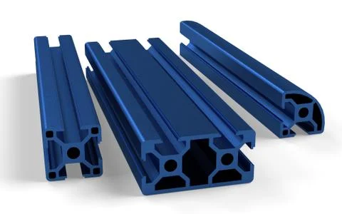 Several aluminum profile Stock Illustration