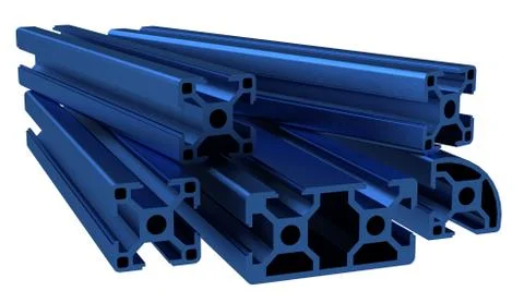 Several aluminum profile Stock Illustration