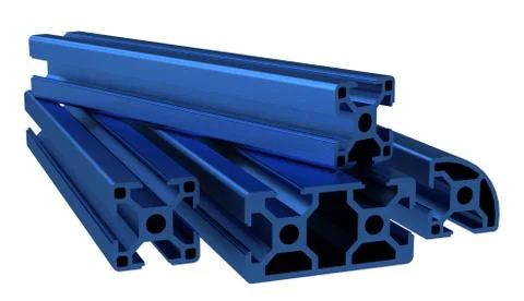 Several aluminum profile Stock Illustration