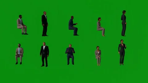 Several australian security men and women in formal wear on vacation on green sc Stockbeeldmateriaal 239682665