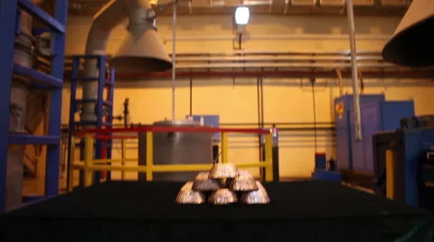 Several bars of gold Stock Footage 43238321