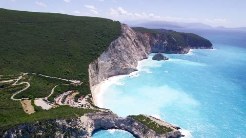 Several beaches on the island of Lefkada, Greece. A fantastic drone view. Stock Footage 278211971