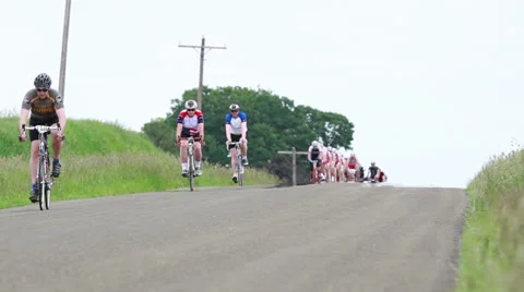 Several Bikes on Hill Video stock 25876196