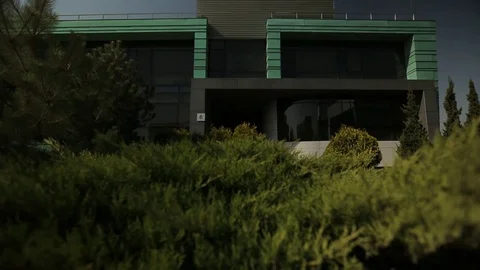 Several blocks of the modern building, bottom up, m/s Stock Footage 75985876