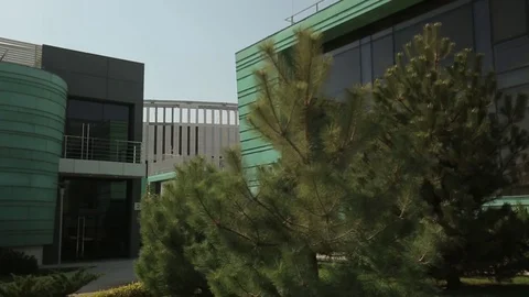 Several blocks of the modern building, top down, close-up Stock Footage 75986007