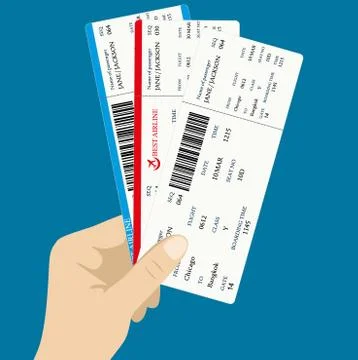 Several boarding passes tickets イラスト素材