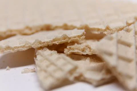 Several broken biscuits with diamond shape Foto stock