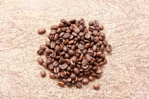 Several brown coffee beans Stock Photos