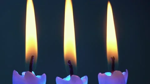 Several candles burn Stockbeeldmateriaal 237294753