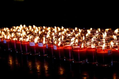 Several candles Stock Photos