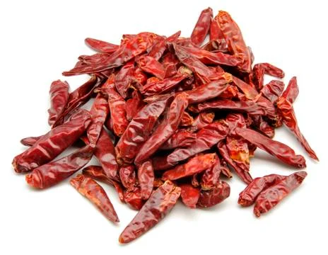 Several cayenne peppers Stock Photos