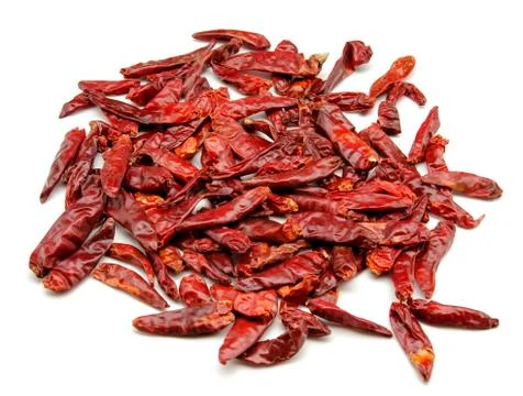 Several cayenne peppers Stock Photos