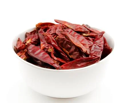 Several cayenne peppers Stock Photos
