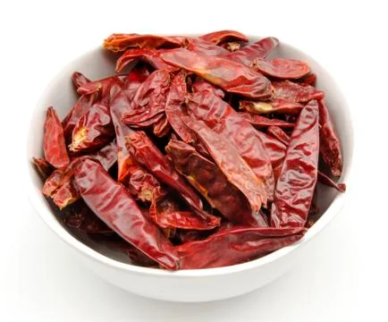 Several cayenne peppers Stock Photos