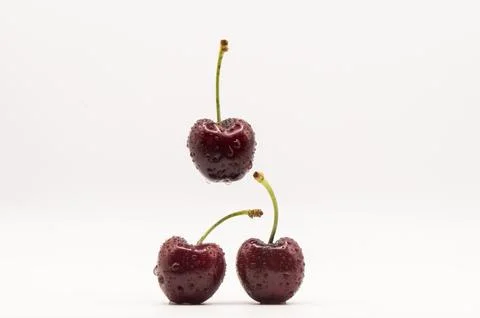 Several cherries Stock Photos