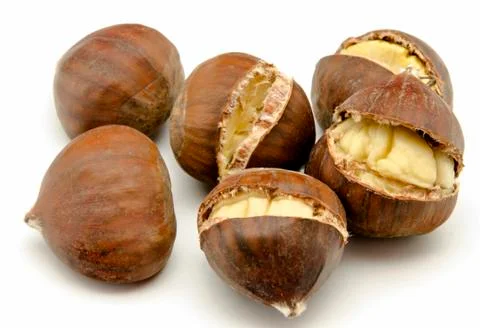 Several chestnuts Stock Photos