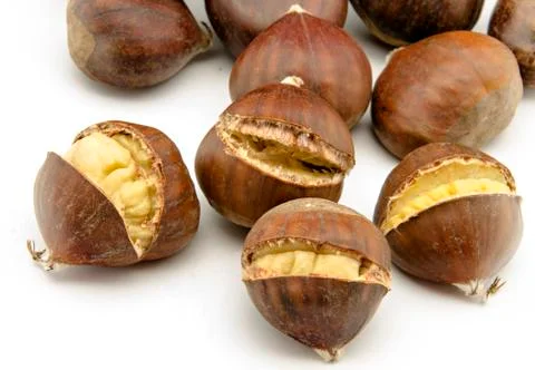 Several chestnuts Stock Photos
