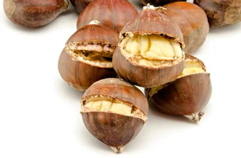 Several chestnuts Stock Photos