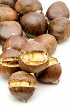 Several chestnuts Stock Photos