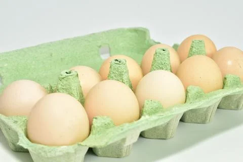 Several chicken eggs. Stock Photos