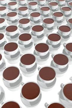 Several chocolate cups Illustrazione stock