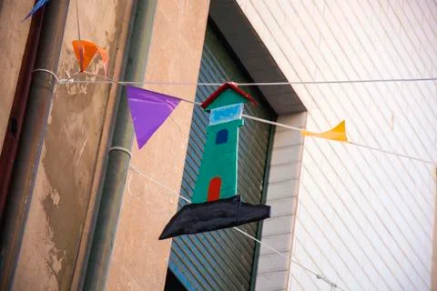 Several colours decorations Stock Photos