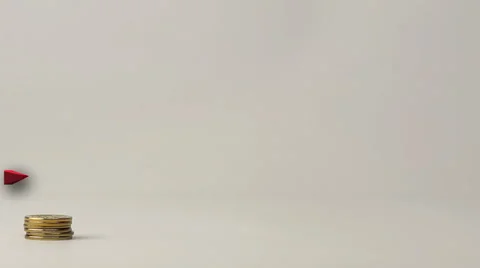 Several Columns of Coins Stock Footage 46735625