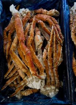 Several crab legs Foto stock