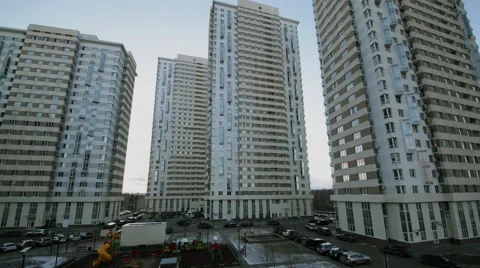 Several days of life in residential complex on Elk Island. Timelapse Vídeo Stock 67648873