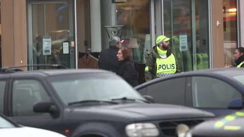 Several dead in central Sweden school shooting, Orebro, Sweden Stock Footage 302098571