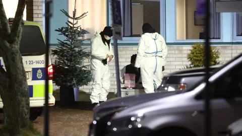 Several dead in central Sweden school shooting, Orebro, Sweden Stock Footage 302189065