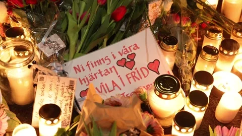 Several dead in central Sweden school shooting, Orebro, Sweden Stock Footage 302189524