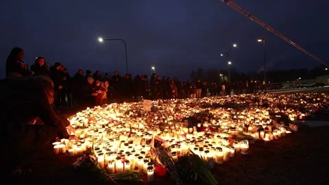 Several dead in central Sweden school shooting, Orebro, Sweden Stock Footage 302189533