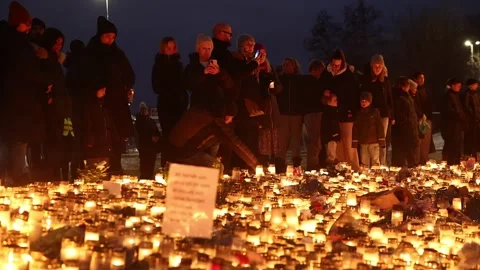 Several dead in central Sweden school shooting, Orebro, Sweden Stock Footage 302189539