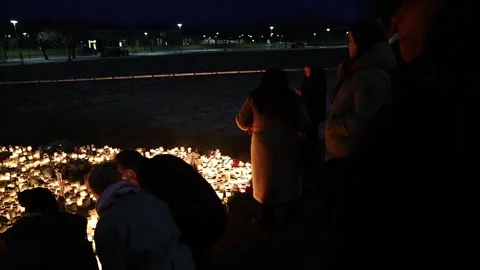 Several dead in central Sweden school shooting, Orebro, Sweden Stock Footage 302189546