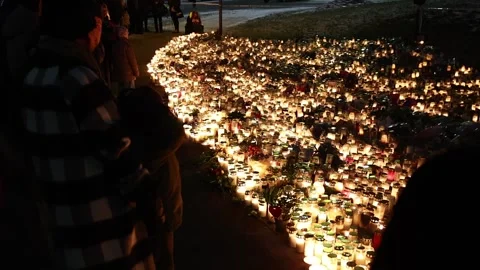 Several dead in central Sweden school shooting, Orebro, Sweden Stock Footage 302189552