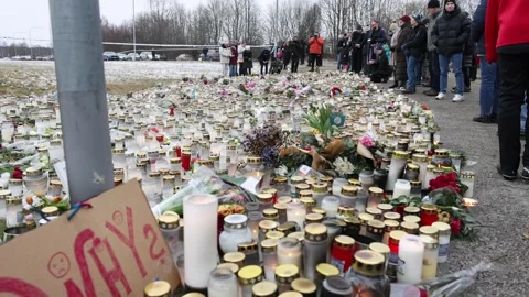 Several dead in central Sweden school shooting, Orebro, Sweden Stock Footage 302189593