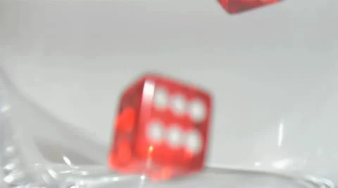 Several dice in super slow motion falling Stock Footage 10860730