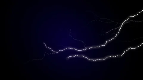 Several different beautiful realistic lightning strikes and flashes Stock Footage 105650788