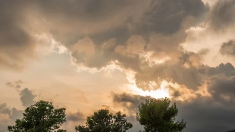 Several Different Cloud Types Moving In A Different Direction Stock Footage 81142305