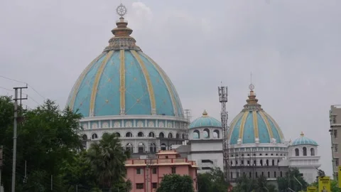 Several dome architectures are on a temple in India Stock Footage 314522042